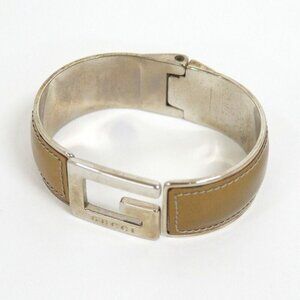 Gucci Patent Leather Bracelet Silver Gold